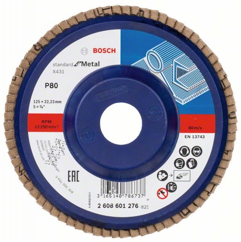 Bosch лепестковый диск 2608601276 125x22.2 мм 1 шт