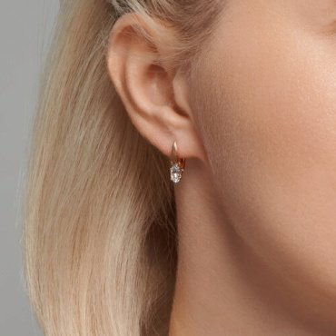 Серьги Diamant 51-320-02133-1 вес 2.24 г золото, топаз купить,195473