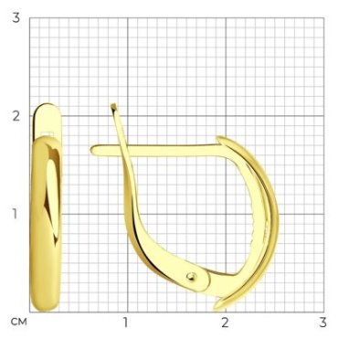 Серьги Diamant V53-120-01207-1 вес 1.47 г золото, без вставок купить,169468