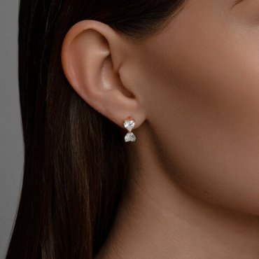 Серьги Diamant 51-120-02786-1_s вес 2.4 г золото, фианит купить,245699