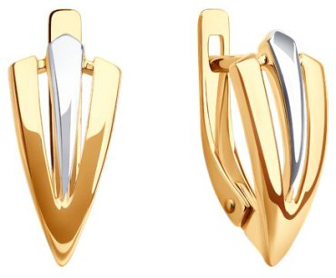 Серьги Diamant 51-120-02787-1 вес 2.17 г золото, без вставок купить,238417