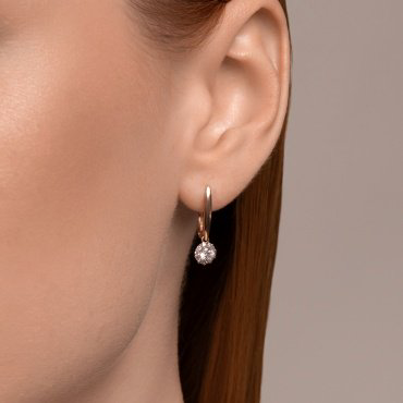 Серьги SOKOLOV 0200244 вес 2.91 г золото, фианит купить,232800