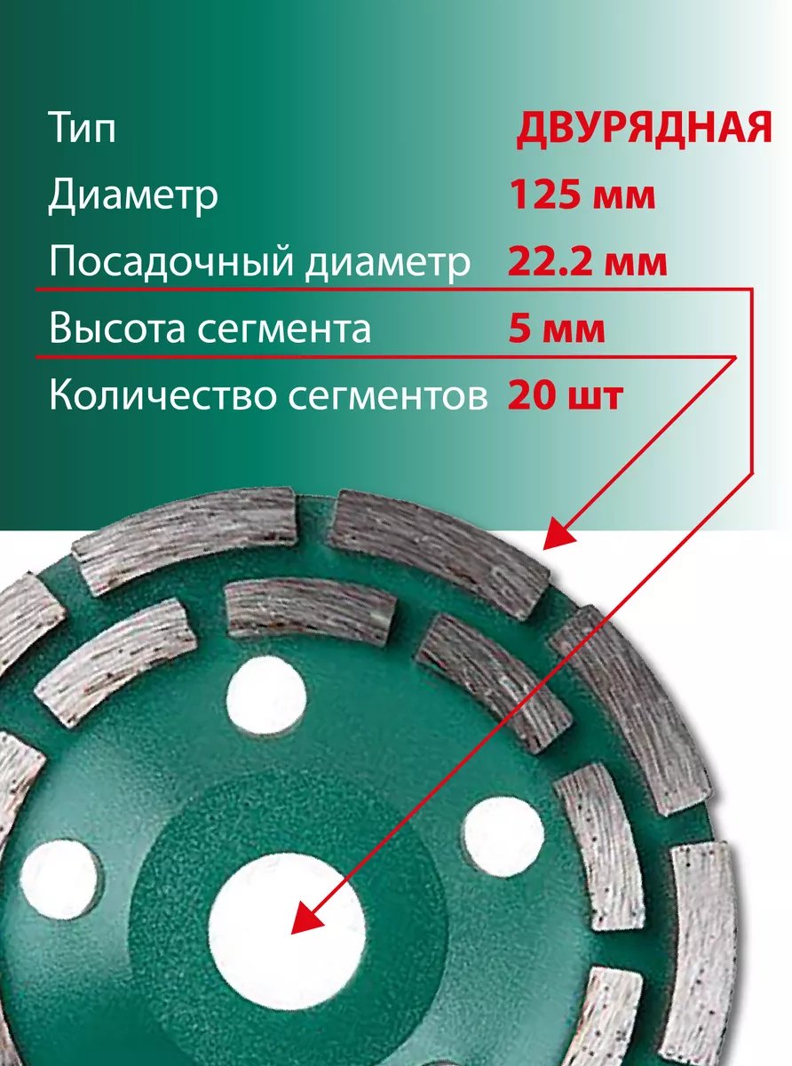 Волат алмазная чашка 89040-125 125x22.2 мм 1 шт купить,3250