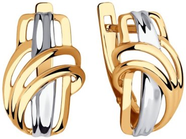 Серьги SOKOLOV 028950 вес 3.17 г золото, фианит купить,253600