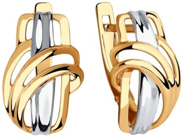 Серьги SOKOLOV 028950 вес 3.17 г золото, фианит купить,253600