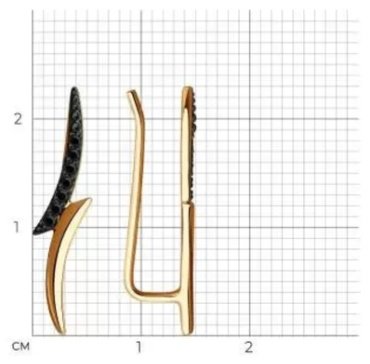 Кафф Diamant 51-120-01648-2 вес 1.15 г золото, фианит купить,112883