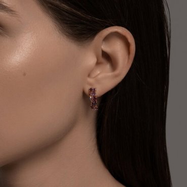 Серьги Diamant 51-320-02165-2 вес 2.64 г золото, аметист купить,237236