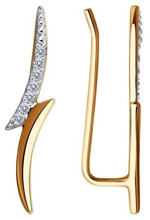 Кафф Diamant 51-120-01648-1 вес 1.17 г золото, фианит