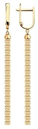 Серьги Diamant 51-121-00358-1 вес 2.47 г золото, без вставок купить,239864