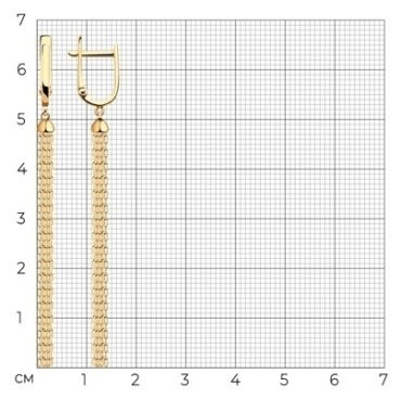 Серьги Diamant 51-121-00358-1 вес 2.47 г золото, без вставок купить,239864