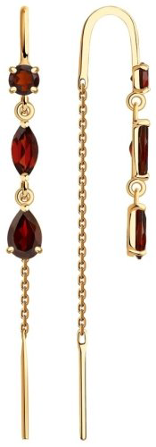 Серьги SOKOLOV 727022 вес 1.93 г золото, гранат купить,157500
