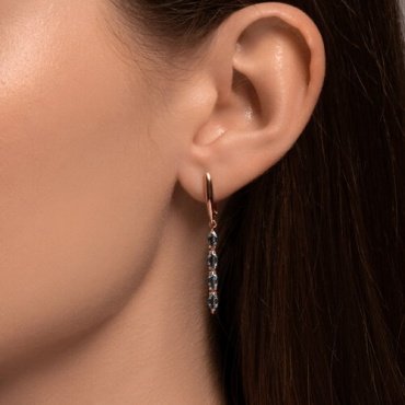 Серьги Diamant 51-321-02152-1 вес 2.89 г золото, топаз купить,305497