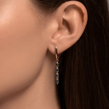Серьги Diamant 51-321-02152-1 вес 2.89 г золото, топаз купить,305497