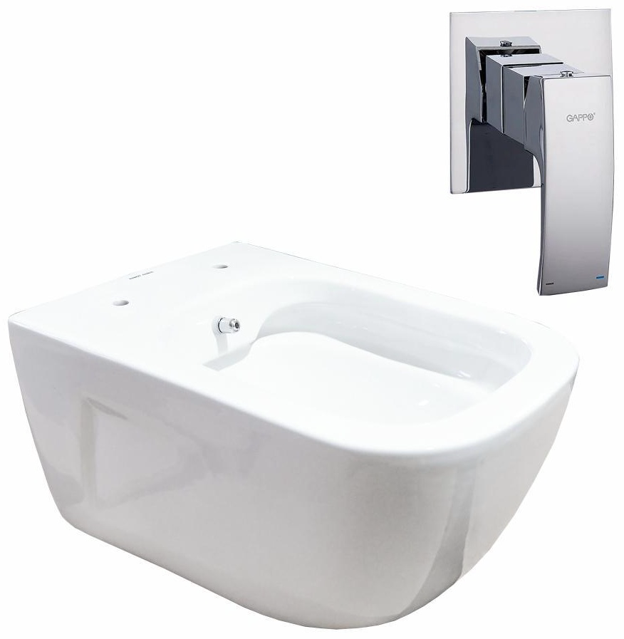 Унитаз комплект Aqua Toria Вулкан арт. 16533 + арт. 17681 36х35х51см белый