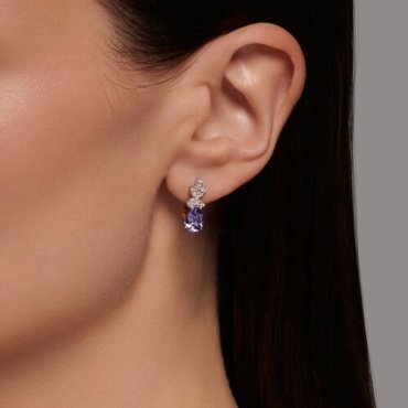Серьги SOKOLOV 6024398-3 вес 3.55 г золото, танзанит купить,936319