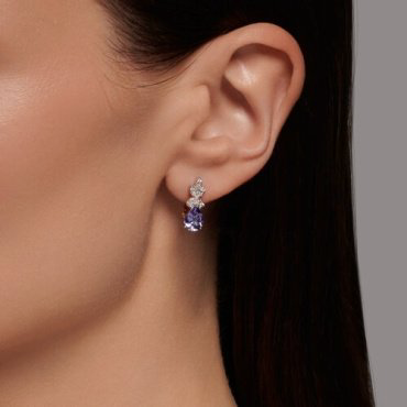 Серьги SOKOLOV 6024398-3 вес 3.55 г золото, танзанит купить,936319