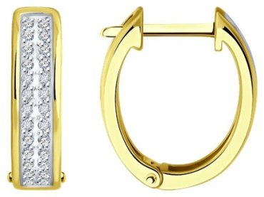 Серьги Diamant 53-220-01922-1 вес 2.83 г золото, бриллиант купить,600899