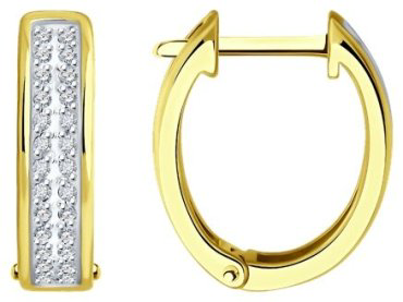 Серьги Diamant 53-220-01922-1 вес 2.83 г золото, бриллиант купить,600899