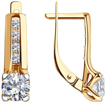 Серьги SOKOLOV 028762 вес 3.16 г золото, фианит купить,315999