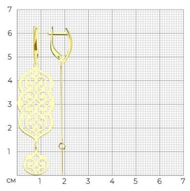 Серьги Diamant 53-121-02113-1 вес 4.4 г золото, без вставок купить,479819