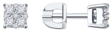 Пусеты SOKOLOV 1022288-3_s вес 1.77 г золото, бриллиант купить,577033