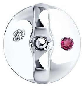 Пусеты Diamant 52-222-02319-1 вес 1.81 г золото, рубин купить,636755