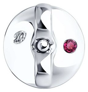 Пусеты Diamant 52-222-02319-1 вес 1.81 г золото, рубин купить,636755