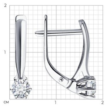 Серьги Diamant 52-220-01969-1 вес 2.4 г золото, бриллиант купить,978744