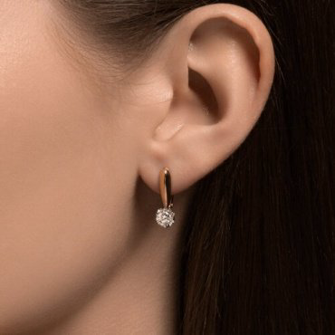 Серьги Diamant 51-220-02476-1_s вес 2.77 г золото, бриллиант купить,1460812
