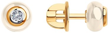 Пусеты SOKOLOV 6025075 вес 1.47 г золото, бриллиант - ForteMarket Пусеты SOKOLOV 6025075 вес 1.47 г золото, бриллиант купить,292928