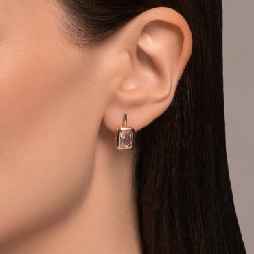 Серьги SOKOLOV 728178-2 вес 3.32 г золото, горный хрусталь купить,235665