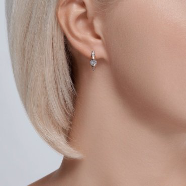Серьги SOKOLOV 1022179_3,58 вес 3.58 г золото, бриллиант купить,1004987