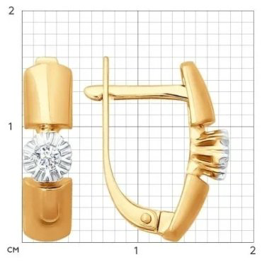 SOKOLOV 1020897 2.7 г золото, бриллиант купить,570092