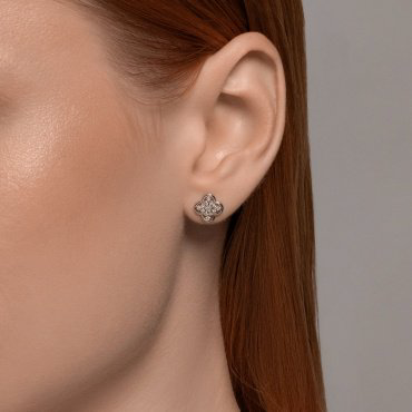 Пусеты LUXOR JEWELRY LUXOR 1022254-3_2,08 вес 2.08 г золото, бриллиант купить,672256