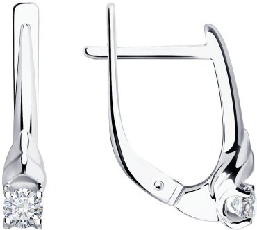 Серьги LUXOR JEWELRY LUXOR 1021863-3_2.42 вес 2.42 г золото, бриллиант купить,581630