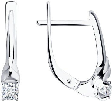 Серьги LUXOR JEWELRY LUXOR 1021863-3_2.42 вес 2.42 г золото, бриллиант купить,581630