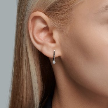 Серьги LUXOR JEWELRY LUXOR 1021863-3_2.42 вес 2.42 г золото, бриллиант купить,581630