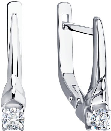 Серьги LUXOR JEWELRY LUXOR 1021863-3_2.42 вес 2.42 г золото, бриллиант купить,581630