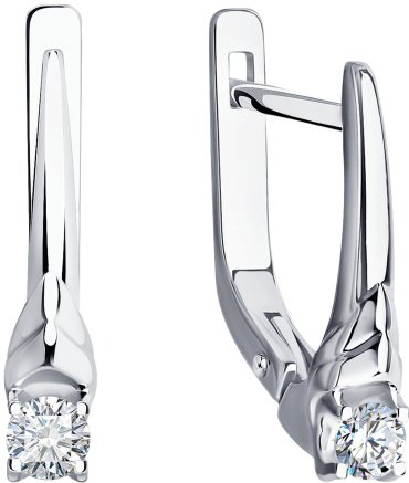 Серьги LUXOR JEWELRY LUXOR 1021863-3_2.42 вес 2.42 г золото, бриллиант купить,581630