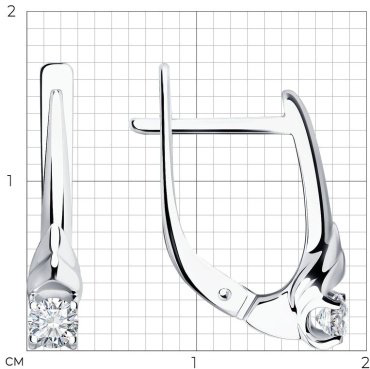 Серьги LUXOR JEWELRY LUXOR 1021863-3_2.42 вес 2.42 г золото, бриллиант купить,581630