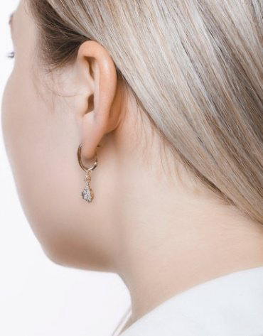 Серьги SOKOLOV 1021538 вес 3.75 г золото, бриллиант купить,968074