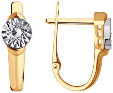 Серьги Diamant 51-120-01017-1 вес 2.51 г золото, без вставок купить,281349