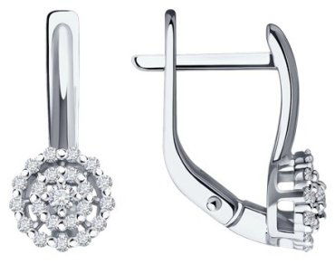 Серьги Diamant 52-220-02092-1 вес 2.47 г золото, бриллиант - ForteMarket Серьги Diamant 52-220-02092-1 вес 2.47 г золото, бриллиант купить,465000
