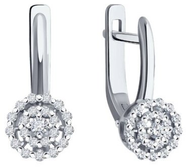 Серьги Diamant 52-220-02092-1 вес 2.47 г золото, бриллиант - ForteMarket Серьги Diamant 52-220-02092-1 вес 2.47 г золото, бриллиант купить,465000