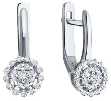 Серьги Diamant 52-220-02092-1 вес 2.47 г золото, бриллиант - ForteMarket Серьги Diamant 52-220-02092-1 вес 2.47 г золото, бриллиант купить,465000