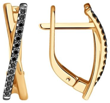 Серьги Diamant 51-220-01888-3 вес 2.51 г золото, бриллиант купить,610992
