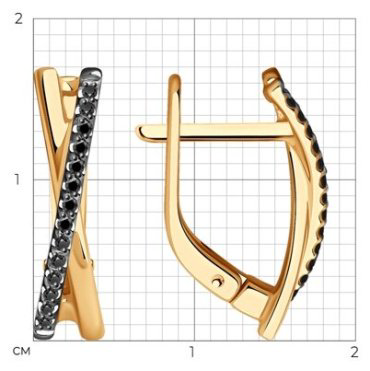 Серьги Diamant 51-220-01888-3 вес 2.51 г золото, бриллиант купить,610992