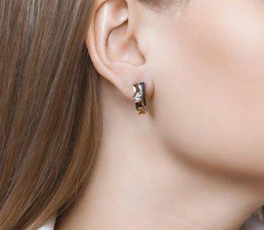Серьги SOKOLOV 1021054 вес 2.5 г золото, бриллиант купить,459757