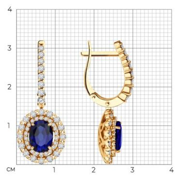 Серьги SOKOLOV 2021098 вес 6.51 г золото, бриллиант купить,2979757