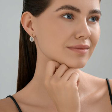 Серьги SOKOLOV 729024_s вес 3.1 г золото, фианит, топаз купить,279979